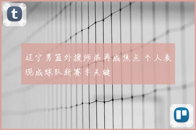 辽宁男篮外援师弟再成焦点 个人表现成球队新赛季关键
